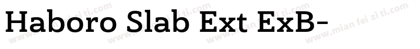 Haboro Slab Ext ExB字体转换